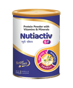 Nutiactiv SF 200gm Sugar Free Protein Powder (Vanilla Flavour)