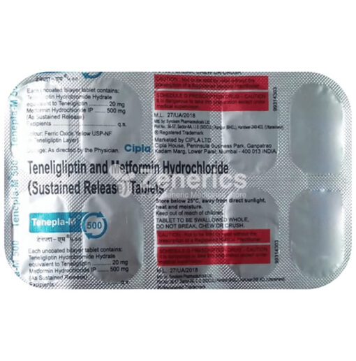 Tenepla M 500mg/20mg SR Tablet