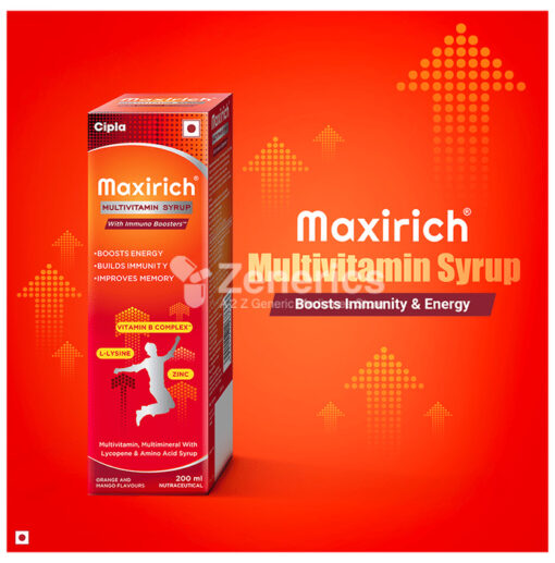 Maxirich Multivitamin Syrup Orange and Mango - Image 2
