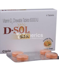 D-Sol 60K Vitamin D3 Chewable Tablet Orange