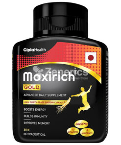 Maxirich Gold Advanced Daily Supplement-Multivitamin with Ginseng Extract for Energy & Immunity Soft Gelatin Capsule