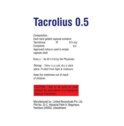 Tacrolius 0.5 Capsule - Image 2