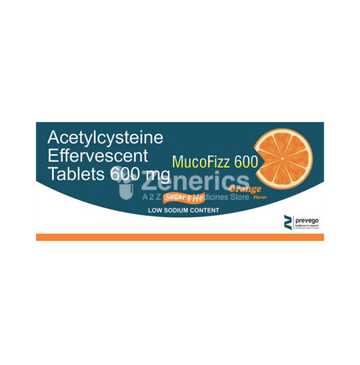 Mucofizz 600 Effervescent Tablet Orange Sugar Free