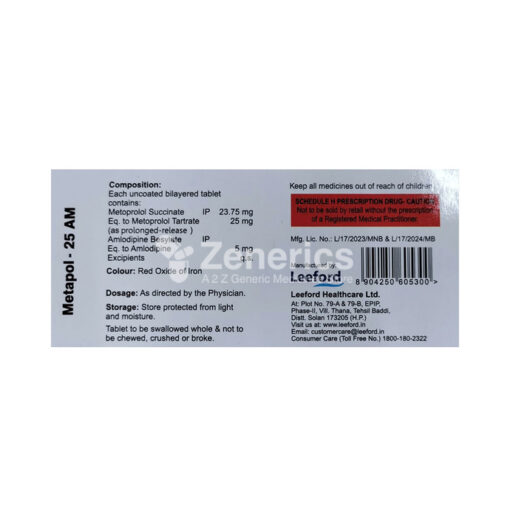 Metapol 25 AM Tablet PR - Image 4