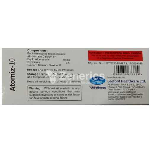 Atorniz 10mg Tablet - Image 2