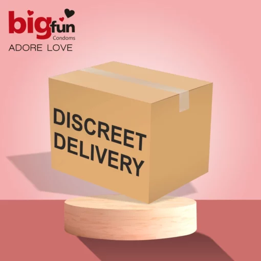 Bigfun Dotted, Ribbed & Contoured Condom Juicy Strawberry - Image 2