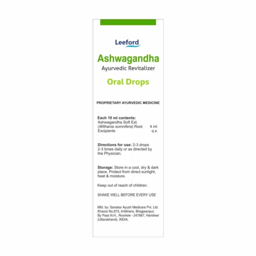 Leeford Ashwagandha Ayurvedic Revitalizer Oral Drop - Image 8