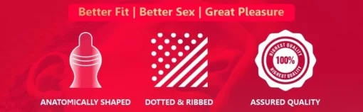 Bigfun Dotted, Ribbed & Contoured Condom Juicy Strawberry - Image 11