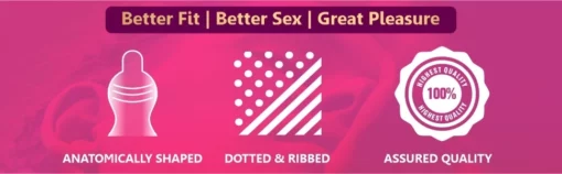 Bigfun Dotted, Ribbed & Contoured Condom Bubblegum - Image 11